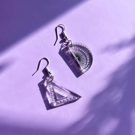 Mismatched Geometry Kit Earrings