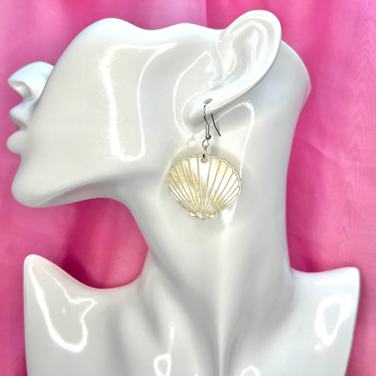White Shell Earrings