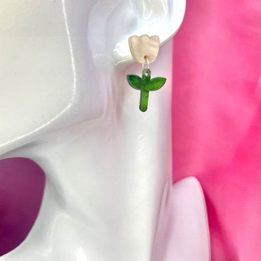 Dainty Tulip Earrings