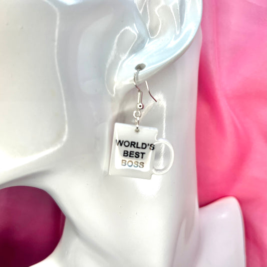 Worlds Best Boss Earrings
