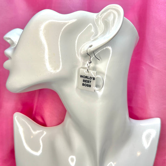 Worlds Best Boss Earrings