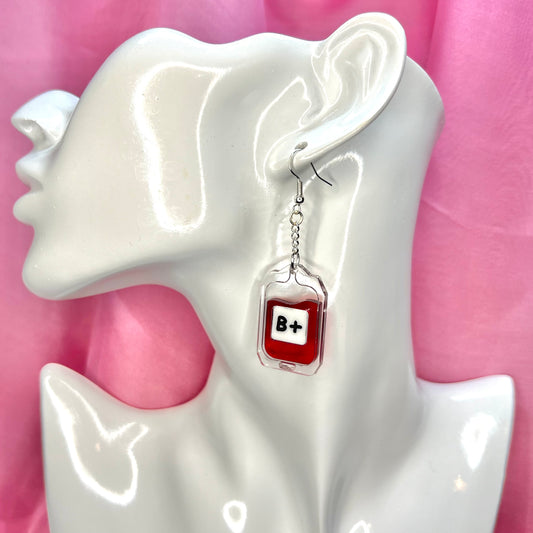 Blood Bag Earrings