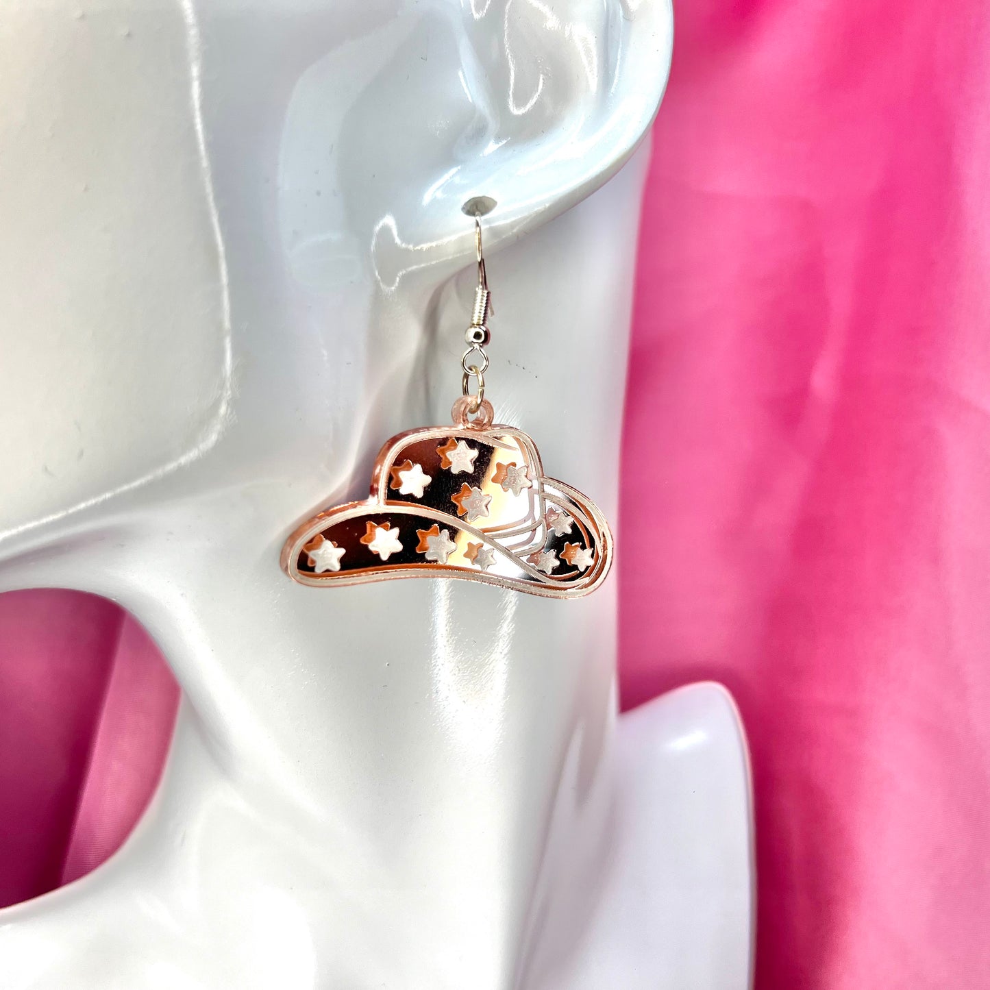Ye-Star! Cowboy Hat Earrings