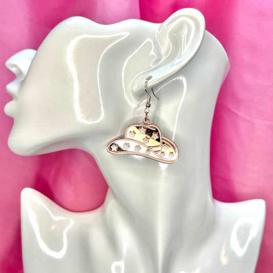 Ye-Star! Cowboy Hat Earrings