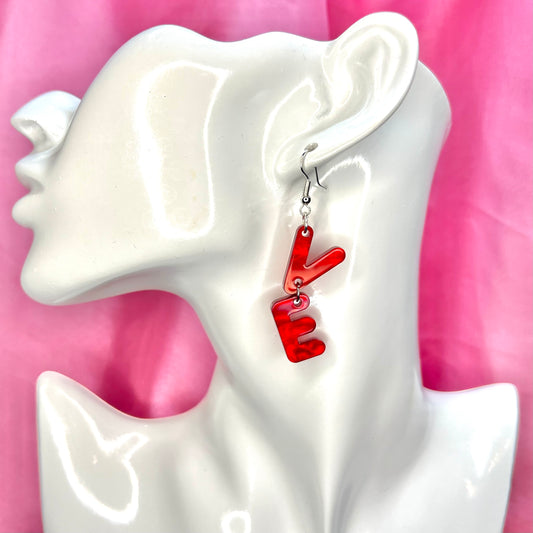 I Love You Earrings
